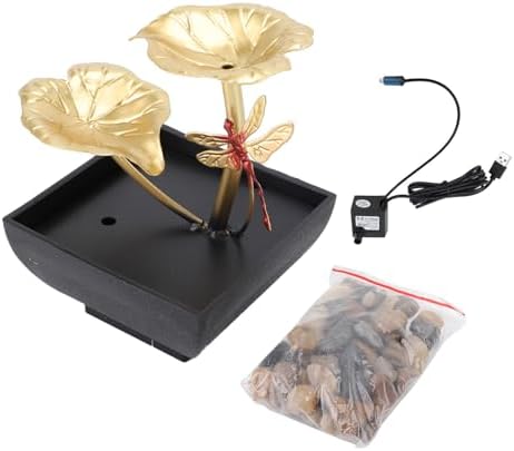 Lotus Leaf Dragonfly Fountain Water Decor