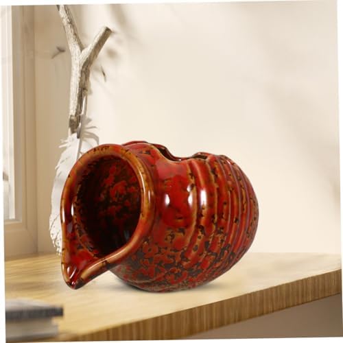 Zerodeko Ceramic Jar Water Fountain Rustic Indoor Waterfall Decor