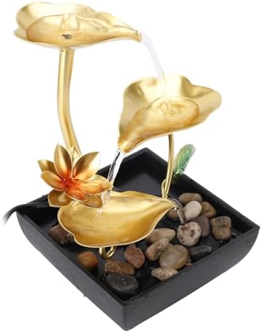 Leaf Tabletop Waterfall Fountain with LED Light