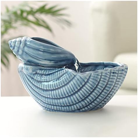 Blue Conch Tabletop Waterfall Fountain Decor