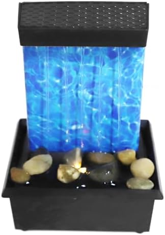 LED Lighted Waterfall Tabletop Fountain with USB Power 5V