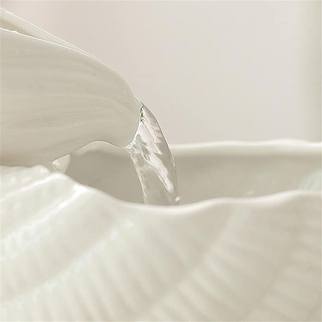 Lotus Leaf Tabletop Fountain Ceramic Indoor Water Feature