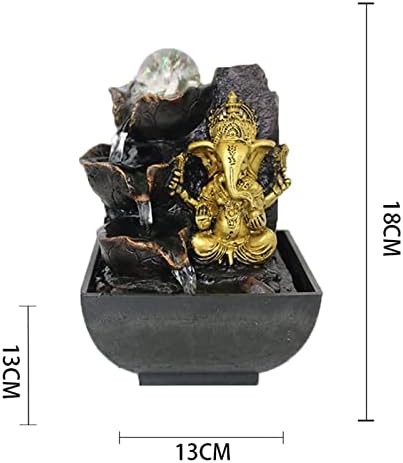 Ganesha Statue Tabletop Fountain for Home Decor