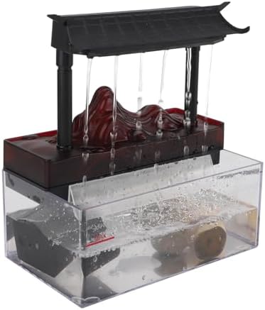 GOWENIC Tabletop Water Fountain with Light