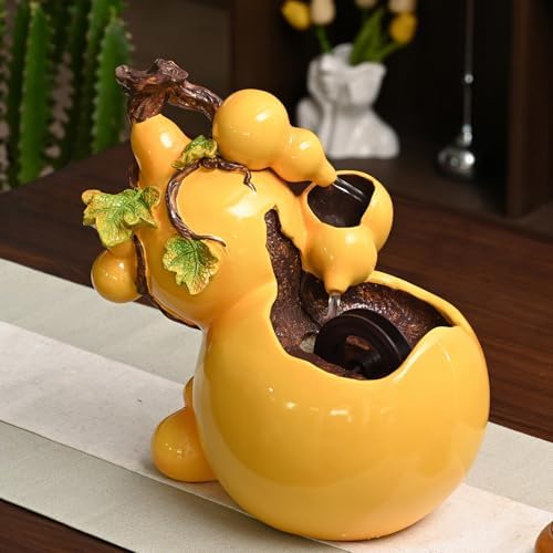 Indoor Gourd Water Fountain Decor With Circulating Flow