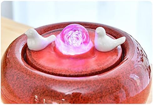 ZZHOPE Desktop Fountain with LED Lights and Rolling Balls
