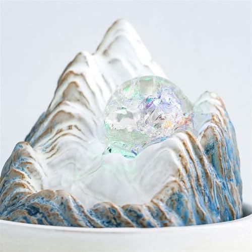 Blue Ceramic Tabletop Fountain for Office Home