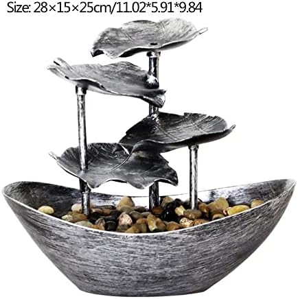 HIHELO Indoor Waterfall Fountain with Lights