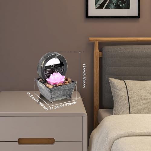 Tabletop Water Fountain with Light and Sound
