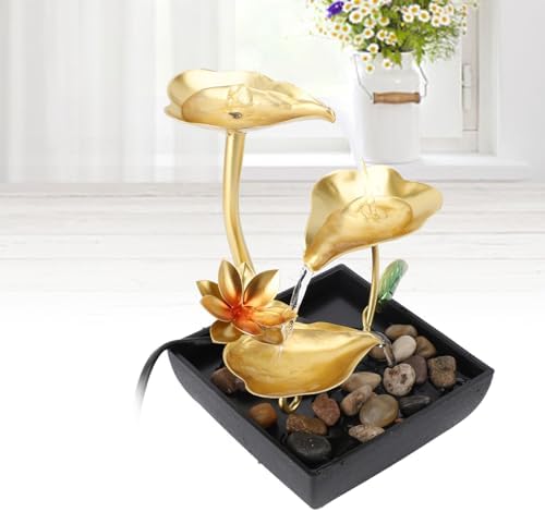 Leaf Tabletop Waterfall Fountain with LED Light