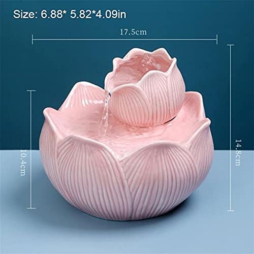 Lotus Tabletop Fountain Ceramic Indoor Water Feature White