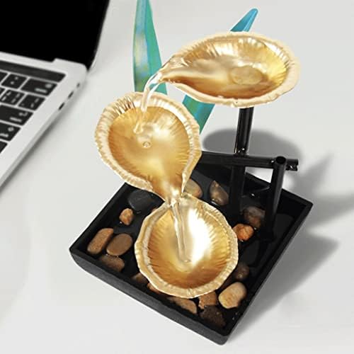 Stylish 3-Tier Indoor Waterfall Fountain with LED Light