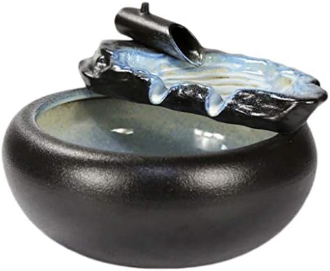 Ceramic Zen Flowing Water Fountain for Home Office Bedroom Decor