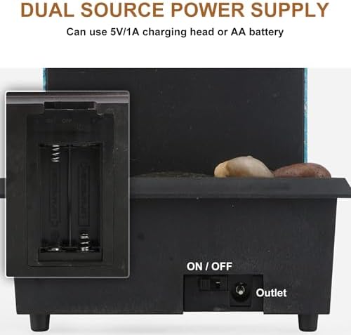 Hintyne Desk Water Fountain with Pebble Decor