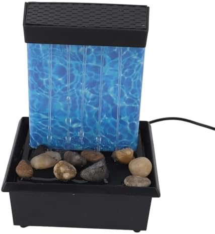 Kavolet Indoor Water Fountain with LED Lights and River Rocks