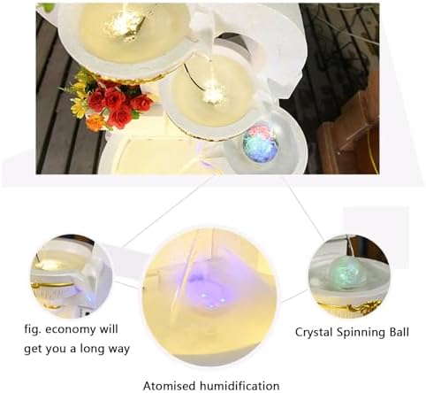 Outdoor Garden Water Fountain - 5118inch Decorative Resin Fountain for Home and Garden