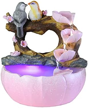 GAGALU 10 Inch Tabletop Indoor Waterfall Fountain with Light