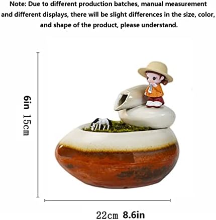 TENGJU Tabletop Fountain with Ceramic Design