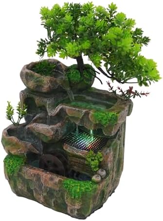 Gdrasuya10 Indoor LED Fountain with Waterfall and Rockery