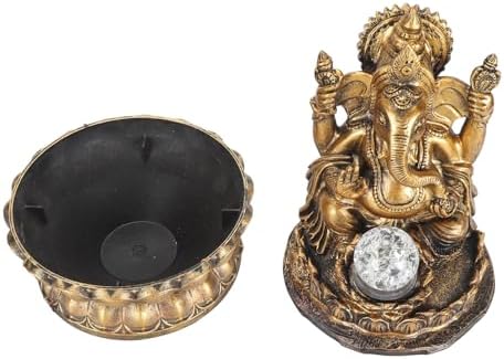 Resin Water Fountain Ganesha Statues Indoor Decorative Relaxing Humidifier with LED Light