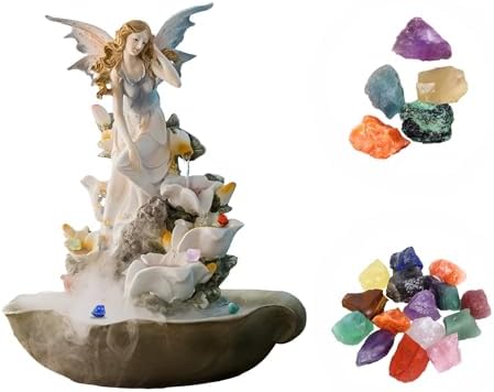 1693 Inch Tabletop Fountain with 5 Tiers and LED Lights