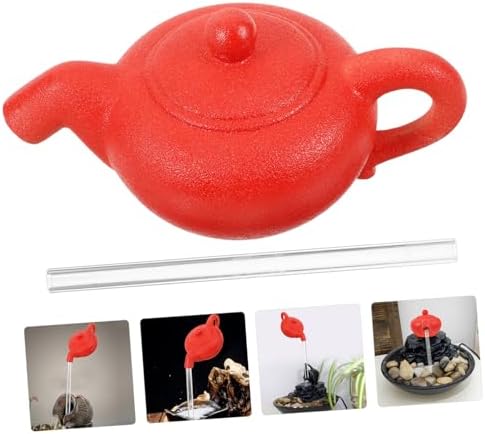 Floating Teapot Fountain Decor for Tabletop with LED Light