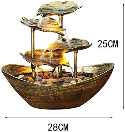 Elegant Desktop Fountain with LED Light and Lotus Design 1