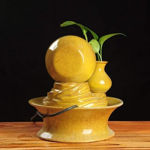 Wind Water Decoration Statue Indoor Fountain with LED Light and Water Pump