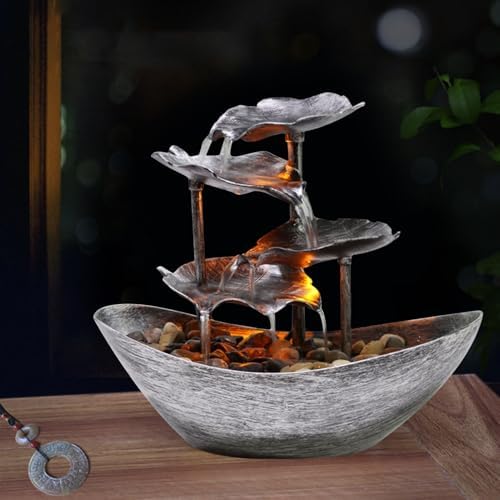 Indoor Waterfall Fountain 4-Tier Tabletop Decor