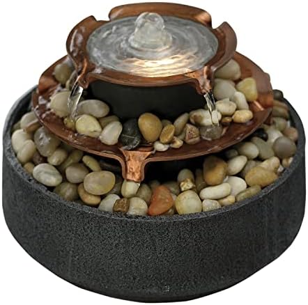 HoMedics Tide Tabletop Fountain with Natural Sounds and LED Lighting