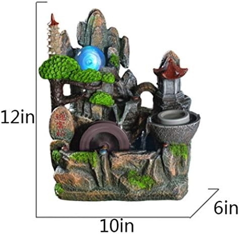 Rockery Landscape Indoor Tabletop Water Fountain with LED Light