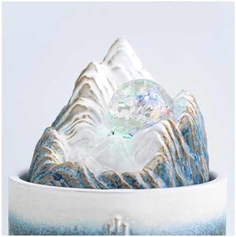 Blue Indoor Tabletop Fountain Ceramic Mini Decoration