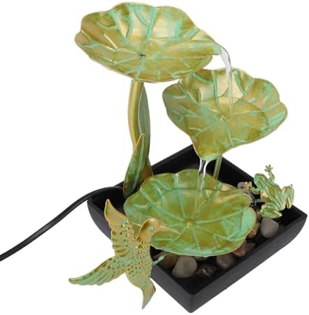 3 Tier Lotus Desk Fountain with LED Lights and USB Power Supply