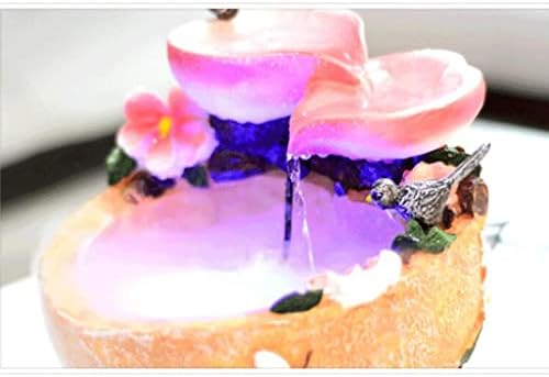 Pink Tabletop Fountain with Bird and Peach Design 1