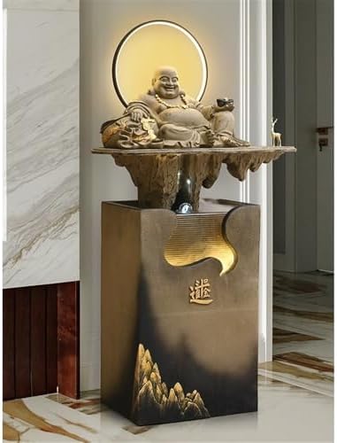 Yellow Resin Indoor Garden Water Fountain