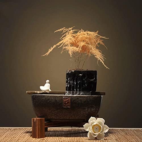GAJUST Indoor Tabletop Fountain - Portable Decorative Waterfall Kit for Zen Meditation and Stress Relief