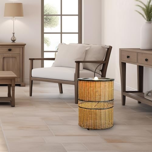 Indoor 169in Round Rattan Water Fountain with LED Light
