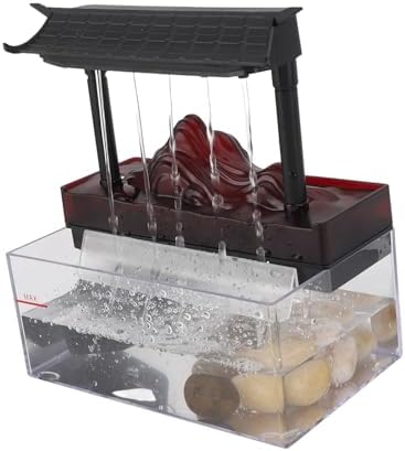 GOWENIC Tabletop Water Fountain with Light