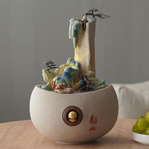 GRFIT Indoor Fountain Sandstone Desktop Decor