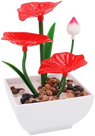 Desktop Fountain Ornament with LED Lights and 3 Speed Pump