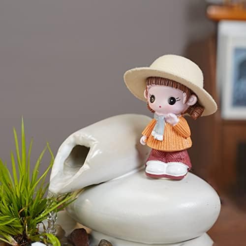 TENGJU Tabletop Fountain with Ceramic Design
