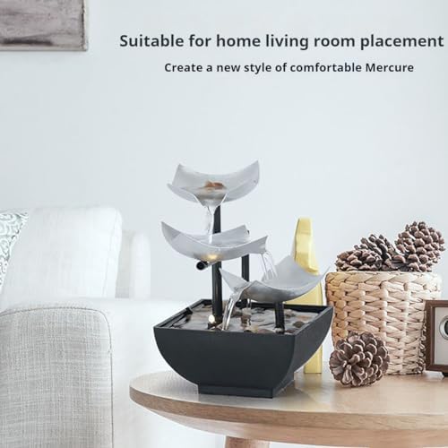 Waterfall Fountain Indoor 3 Tier Metal Zen Decor