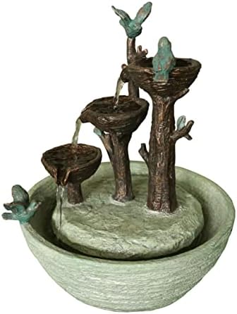 Hi-Line Gift Ltd Birds Playing Fountain Indoor Tabletop Decor