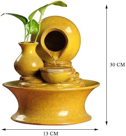 Wind Water Decoration Statue Indoor Fountain with LED Light and Water Pump