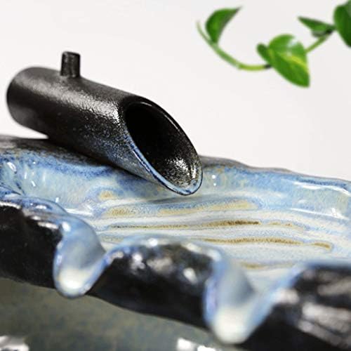 Ceramic Zen Flowing Water Fountain for Home Office Bedroom Decor