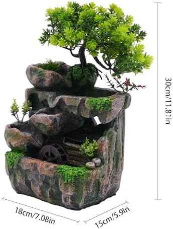 Gdrasuya10 Indoor LED Fountain with Waterfall and Rockery