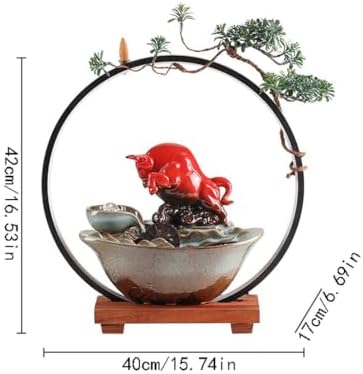 Chinese Style Tabletop Fountain for Office and Home Decor