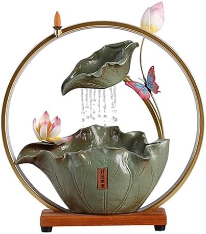 Lotus Tranquility Ceramic Tabletop Water Fountain