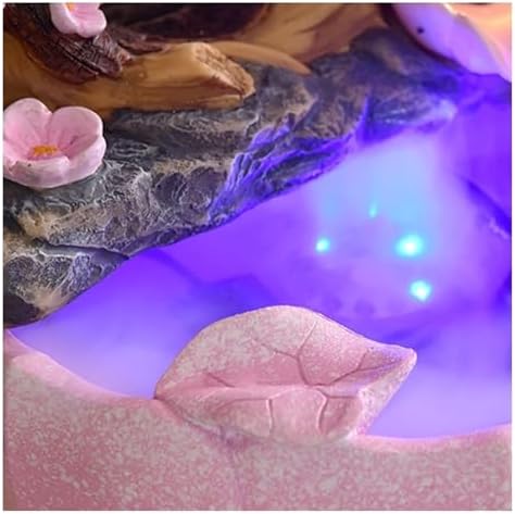 Tabletop Fountain with Light - Indoor Waterfall for Home Office