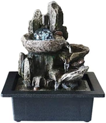 Simple Lucky Tabletop Water Fountain with LED Rolling Ball
